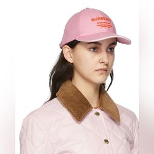 Pink Burberry hat